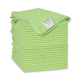 Boardwalk® Microfiber Cleaning Cloths, 16" x 16", Green, 24/Pack (BWK16GRECLOTHV2) Pack of 24