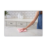 Boardwalk® Microfiber Cleaning Cloths, 16 x 16, Pink, 24/Pack (BWK16PINCLOTHV2) Pack of 24