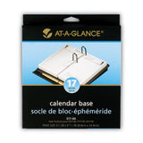 AT-A-GLANCE® #17 Desk Calendar Base for Loose-Leaf Refill, 2 Rings, 3.5" x 6", Black (AAGE1700) Each