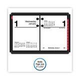 AT-A-GLANCE® Desk Calendar Base for Loose-Leaf Refill, 2 Rings, 3" x 3.75", Black (AAGE1900) Each