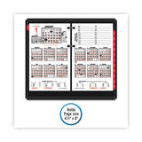 AT-A-GLANCE® Desk Calendar Base for Loose-Leaf Refill, 2 Rings, 4.5" x 8", Black (AAGE2100) Each
