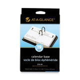 AT-A-GLANCE® Desk Calendar Base for Loose-Leaf Refill, 2 Rings, 3" x 3.75", Black (AAGE1900) Each