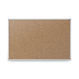 Mead® Economy Cork Board with Aluminum Frame, 24 x 18, Tan Surface, Silver Aluminum Frame (MEA85360) Each