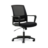 OIF Mesh Mid-Back Chair, Supports Up to 225 lb, 17" to 21.5" Seat Height, Black (OIFMS4217) Each