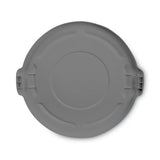 Rubbermaid® Commercial BRUTE Self-Draining Flat Top Lids for 55 gal Round BRUTE Containers, 26.75" Diameter, Gray (RCP265400GY) Each