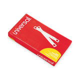 Universal® Two-Piece Two-Prong Paper Fastener Base and Compressor Sets, 1" Capacity, 2.75" Center to Center, Silver, 50/Box (UNV81001) Pack of 50