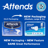 Attends® Stretch Unisex Adult Incontinence Brief Large / X-Large Disposable Heavy Absorbency (981738_BG) 24/BG