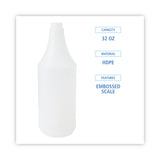Boardwalk® Embossed Spray Bottle, 32 oz, Clear, 24/Carton (BWK00032) Case of 24