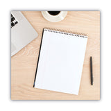 Cambridge® Stiff-Back Wire Bound Notepad, Medium/College Rule, Navy Cover, 70 White 8.5 x 11.5 Sheets (MEA59882) Each