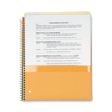 Five Star® Wirebound Notebook with Two Pockets, 1-Subject, Medium/College Rule, Black Cover, (100) 11 x 8.5 Sheets (MEA72057) Each