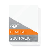 GBC® Economy Thermal Laminating Pouches, 3 mil, 9" x 11.5", Gloss Clear, 200/Box (GBC3747143) Box of 200