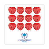 Boardwalk® Urinal Screen, Cherry Scent, 3.5 oz, Red, Dozen (BWK1001) 1 Dozen