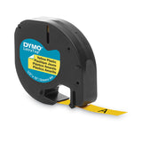 DYMO® LetraTag Plastic Label Tape Cassette, 0.5" x 13 ft, Yellow (DYM91332) Each