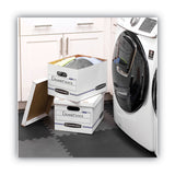 Bankers Box® STOR/FILE Basic-Duty Storage Boxes, Letter/Legal Files, 12.5" x 16.25" x 10.5", White/Blue, 12/Carton (FEL00703) Carton of 12