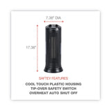 Alera® Mini Tower Ceramic Heater, 1,500 W, 7.37 x 7.37 x 17.37, Black (ALEHECT17) Each