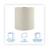 Boardwalk® Boardwalk Green Universal Roll Towels, 1-Ply, 8" x 800 ft, Natural, 6 Rolls/Carton (BWK16GREEN) Case of 6