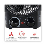 Alera® Heater Fan, 1,500 W, 8.25 x 4.37 x 9.5, Black (ALEHEFF10B) Each