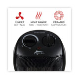Alera® Ceramic Heater, 1,500 W, 7.12 x 5.87 x 8.75, Black (ALEHECH09) Each