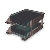 deflecto® SuperTray Countertop Tray Set, 2 Sections, Letter to Legal Size Files, 11" x 14.88" x 2.5", Black, 2/Pack (DEF63304) 1 Set