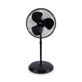 Alera® 16" 3-Speed Oscillating Pedestal Stand Fan, Metal, Plastic, Black (ALEFANP16B) Each