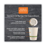 World Centric® No Tree Paper Bowls, 24 oz, 4.4" Diameter x 4.5"h, Natural, Sugarcane, 500/Carton (WORBOSU24) Case of 500