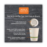 World Centric® No Tree Paper Bowls, 32 oz, 4.4" Diameter x 5.8"h, Natural, Sugarcane, 500/Carton (WORBOSU32) Case of 500