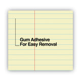 Universal® Glue Top Pads, Narrow Rule, 50 Canary-Yellow 8.5 x 11 Sheets, Dozen (UNV42000) Pack of 12