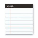 Universal® Premium Ruled Writing Pads with Heavy-Duty Back, Narrow Rule, Black Headband, 50 White 5 x 8 Sheets, 6/Pack (UNV56300) Pack of 6