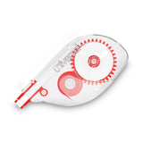 Universal® Side-Application Correction Tape, Transparent Gray/Red Applicator, 0.2" x 393", 2/Pack (UNV75609)