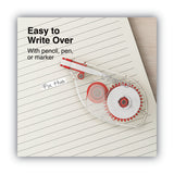 Universal® Side-Application Correction Tape, Transparent Red Applicator, 0.2" x 393", 6/Pack (UNV75610)