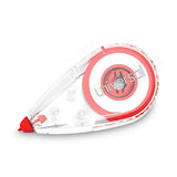 Universal® Correction Tape, Mini Economy, Non-Refillable, Clear/Red Applicator, 0.25" x 275", 10/Pack (UNV75611) Box of 10