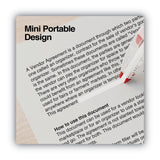 Universal® Correction Tape, Mini Economy, Non-Refillable, Clear/Red Applicator, 0.25" x 275", 10/Pack (UNV75611) Box of 10