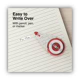 Universal® Correction Tape, Mini Economy, Non-Refillable, Clear/Red Applicator, 0.25" x 275", 10/Pack (UNV75611) Box of 10