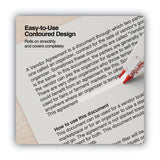 Universal® Correction Tape Dispenser, Non-Refillable, Transparent Red Applicator, 0.2" x 315", 10/Pack (UNV75616) Pack of 10