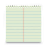 Universal® Steno Pads, Pitman Rule, Red Cover, 60 Green-Tint 6 x 9 Sheets (UNV76610) Each