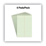 Universal® Steno Pads, Gregg Rule, Red Cover, 80 Green-Tint 6 x 9 Sheets, 6/Pack (UNV86920PK) Pack of 6