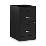 Alera® Soho Vertical File Cabinet, 2 Drawers: File/File, Letter, Black, 14" x 18" x 24.1" (ALESVF1824BL) Each