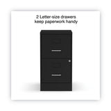 Alera® Soho Vertical File Cabinet, 2 Drawers: File/File, Letter, Black, 14" x 18" x 24.1" (ALESVF1824BL) Each