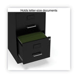 Alera® Soho Vertical File Cabinet, 2 Drawers: File/File, Letter, Black, 14" x 18" x 24.1" (ALESVF1824BL) Each