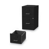 Alera® Soho Vertical File Cabinet, 2 Drawers: File/File, Letter, Black, 14" x 18" x 24.1" (ALESVF1824BL) Each