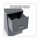 Alera® Soho Vertical File Cabinet, 2 Drawers: File/File, Letter, Charcoal, 14" x 18" x 24.1" (ALESVF1824CH) Each