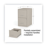 Alera® Soho Vertical File Cabinet, 2 Drawers: File/File, Letter, Putty, 14" x 18" x 24.1" (ALESVF1824PY) Each