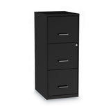 Alera® Soho Vertical File Cabinet, 3 Drawers: File/File/File, Letter, Black, 14" x 18" x 34.9" (ALESVF1835BL) Each