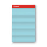 Universal® Premium Ruled Writing Pads with Heavy-Duty Back, Wide/Legal Rule, Black Headband, 50 White 8.5 x 11 Sheets, 12/Pack (UNV30730) Pack of 12