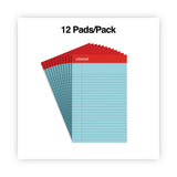 Universal® Colored Perforated Ruled Writing Pads, Narrow Rule, 50 Blue 5 x 8 Sheets, Dozen (UNV35850) Pack of 12