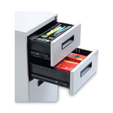 Alera® File Pedestal, Left or Right, 3-Drawers: Box/Box/File, Legal/Letter, Light Gray, 14.96" x 19.29" x 27.75" (ALEPABBFLG) Each
