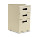 Alera® File Pedestal, Left or Right, 3-Drawers: Box/Box/File, Legal/Letter, Putty, 14.96" x 19.29" x 27.75" (ALEPABBFPY) Each