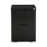 Alera® File Pedestal, Left or Right, 2-Drawers: Box/File, Legal/Letter, Black, 14.96" x 19.29" x 21.65" (ALEPABFBL) Each