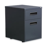 Alera® File Pedestal, Left or Right, 2-Drawers: Box/File, Legal/Letter, Charcoal, 14.96" x 19.29" x 21.65" (ALEPABFCH) Each