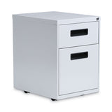 Alera® File Pedestal, Left or Right, 2-Drawers: Box/File, Legal/Letter, Light Gray, 14.96" x 19.29" x 21.65" (ALEPABFLG) Each